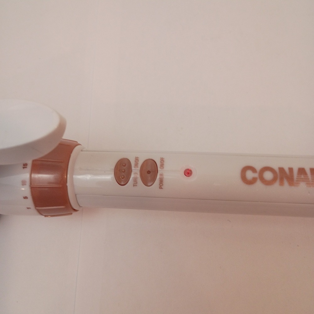 Conair Double Ceramic Curling Iron, 1.5 Inch Curling Iron, White/Rose Gold - Picture 3 of 7